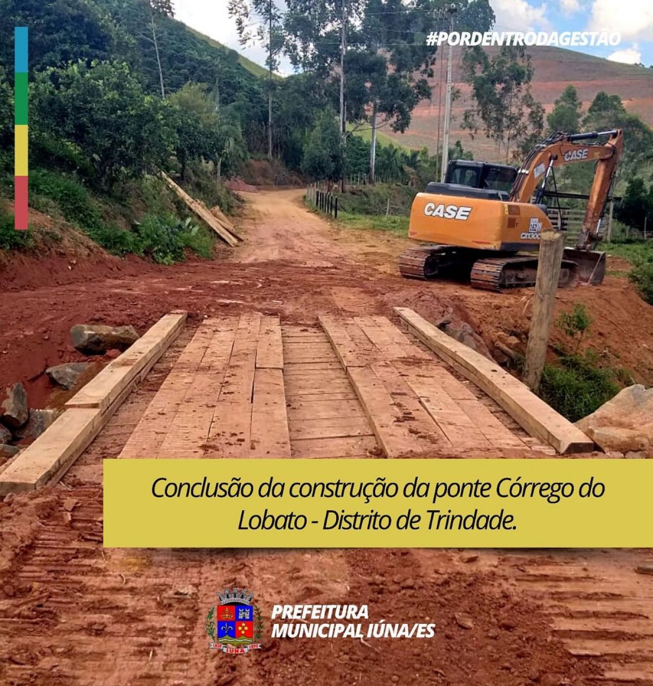 OBRA 47- construção da ponte no Córrego do Lobato - Distrito de Trindade