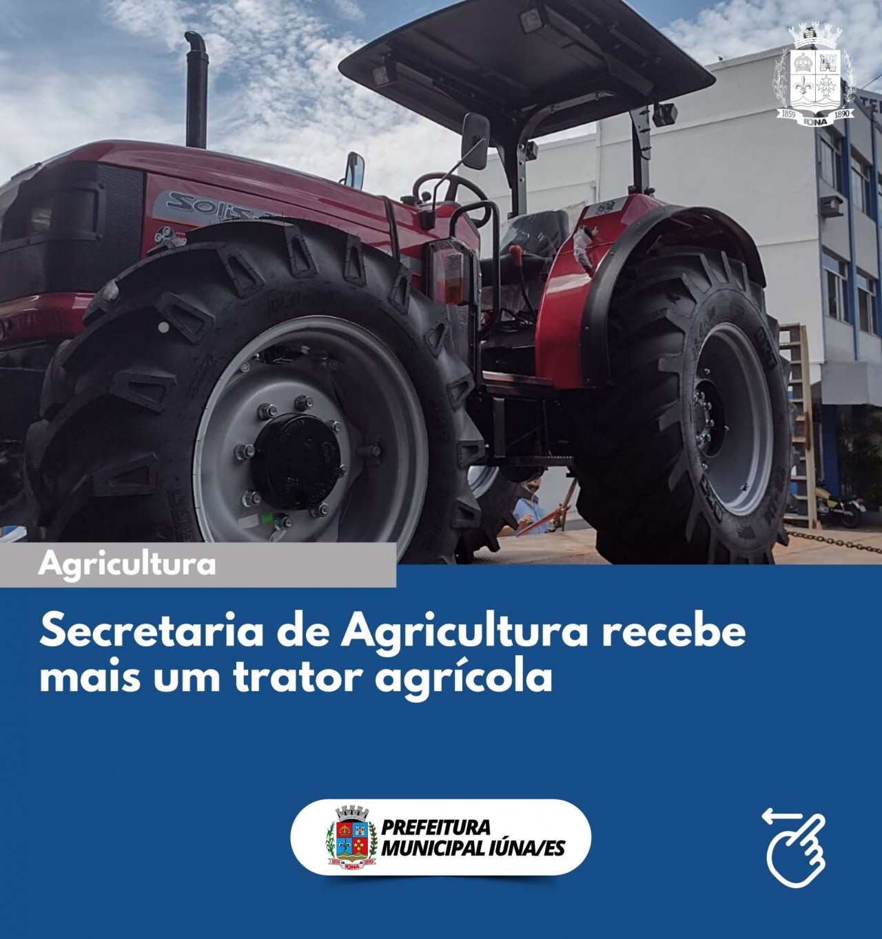 Secretaria de Agricultura recebe mais um trator agrícola