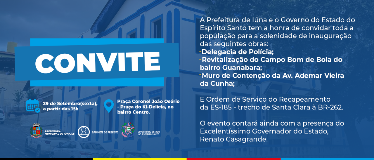 Governador Renato Casagrande fará entrega de importantes obras em Iúna nesta sexta-feira (29)