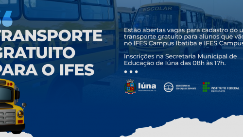 Secretaria Municipal de Educação abre inscrições de transporte gratuito para o IFES