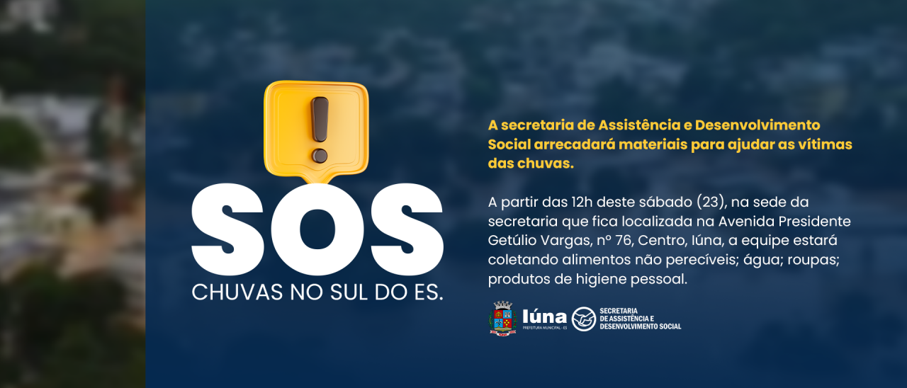 Prefeitura de Iúna se solidariza com municípios afetados pelas chuvas e faz campanha para arrecadas materiais